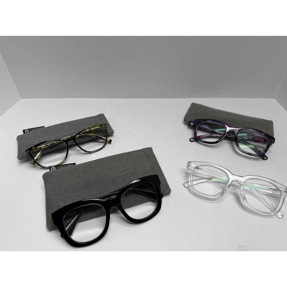 Peepers Women’s Reading Glasses Cheaters 3.50 Blue Light NWOT Set Of 4